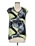 Nine West 100% Polyester Green Short Sleeve Top Size M - photo 1