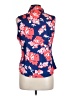 Unbranded Floral Blue Sleeveless Blouse Size L - photo 2