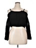 Earthbound Trading Co. 100% Viscose Black 3/4 Sleeve Blouse Size XL - photo 1
