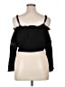 Earthbound Trading Co. 100% Viscose Black 3/4 Sleeve Blouse Size XL - photo 2