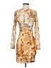 Unbranded Print Gold Cocktail Dress Size Sm - photo 1
