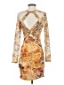 Unbranded Print Gold Cocktail Dress Size Sm - photo 2