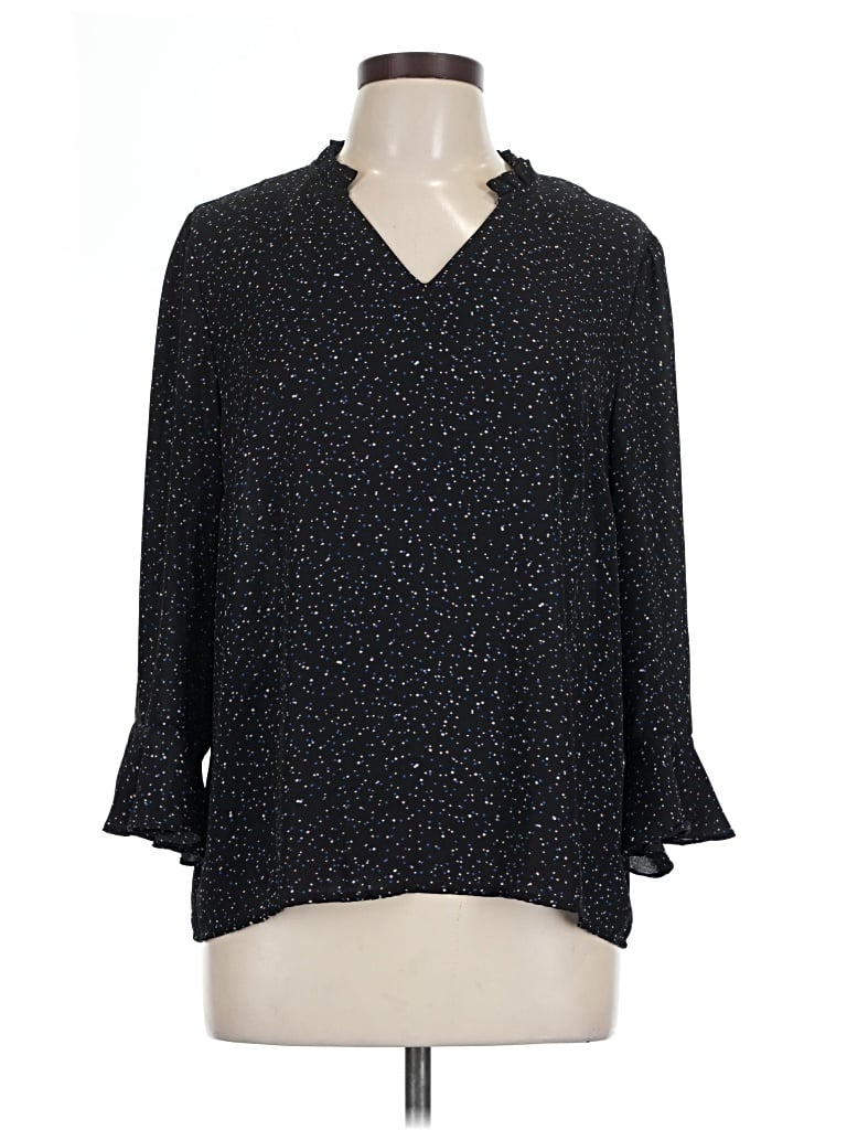 Pre-owned Cece 3/4 Sleeve Blouse In Black