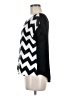 Timing 100% Polyester Chevron-herringbone Black Short Sleeve Blouse Size M - photo 5