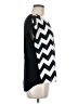 Timing 100% Polyester Chevron-herringbone Black Short Sleeve Blouse Size M - photo 4