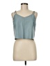 Walter Baker 100% Leather Teal Sleeveless Top Size M - photo 1