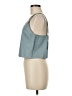 Walter Baker 100% Leather Teal Sleeveless Top Size M - photo 5
