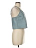 Walter Baker 100% Leather Teal Sleeveless Top Size M - photo 4