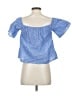 Express Blue Short Sleeve Top Size XS - photo 2