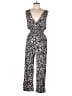 Blue Island 100% Rayon Animal Print Black Jumpsuit Size M - photo 1