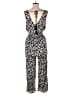 Blue Island 100% Rayon Animal Print Black Jumpsuit Size M - photo 2