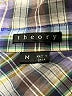 Theory Plaid Blue Long Sleeve Button-Down Shirt Size M - photo 7