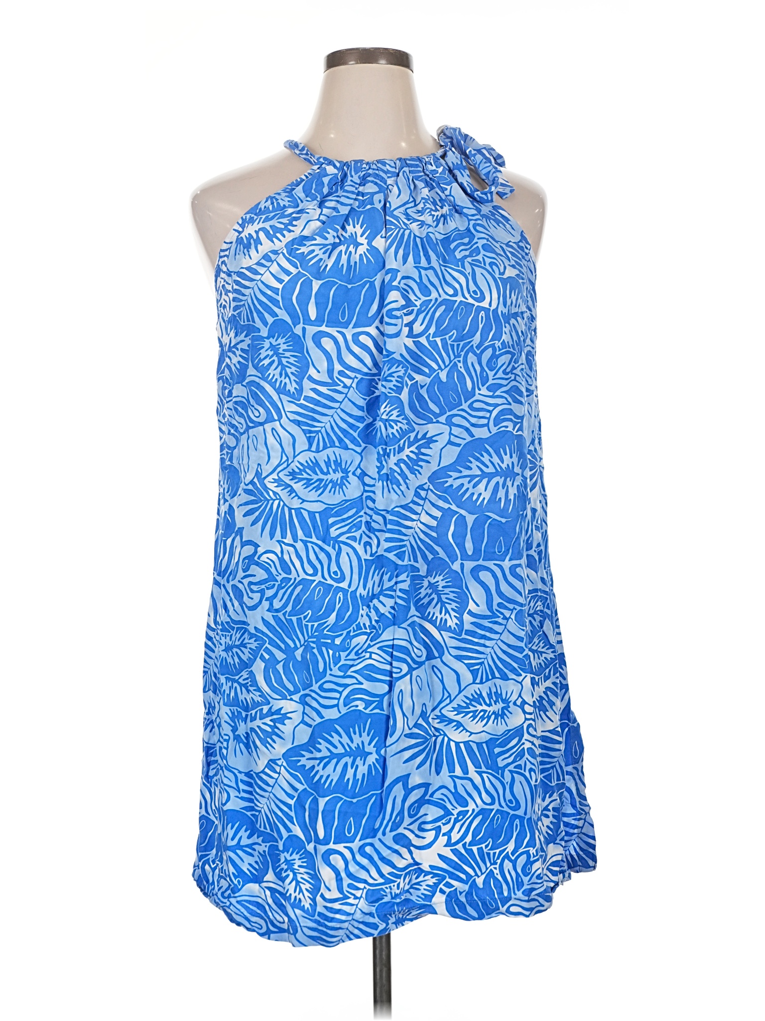 blue ginger dress White Ginger Blue Tank Dress Small – By Paradise Found main image 0