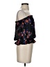 Lily White 100% Polyester Black 3/4 Sleeve Blouse Size S - photo 4