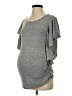 Isabel Maternity Gray Short Sleeve Top Size S - photo 1