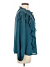 Ann Taylor LOFT 100% Polyester Teal 3/4 Sleeve Blouse Size M - photo 4
