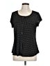Diana Belle Polka Dots Black Short Sleeve Top Size L - photo 1