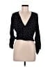 PrettyLittleThing Polka Dots Black Long Sleeve Blouse Size 10 - photo 1