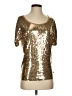 MICHAEL Michael Kors Metallic Gold Short Sleeve Top Size XS - photo 1