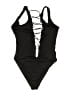 Beach Bunny Solid Black One Piece Swimsuit Size M (estimated) - photo 1