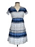 Ela 100% Polyester Print Blue Casual Dress Size 6 - photo 1