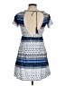 Ela 100% Polyester Print Blue Casual Dress Size 6 - photo 2