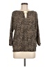 MICHAEL Michael Kors Animal Print Brown Long Sleeve Blouse Size M - photo 1