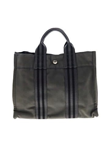 Hermès Grey/Black Canvas Fourre Tout PM Tote Bag (view 1)