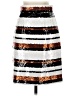 Dolce & Gabbana Stripes Color Block Solid Multi Color Orange Wool Skirt Size EU (IT) 38 / US 2 - photo 1