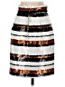 Dolce & Gabbana Stripes Color Block Solid Multi Color Orange Wool Skirt Size EU (IT) 38 / US 2 - photo 2