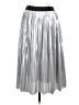 INC International Concepts 100% Polyester Metallic Silver Formal Skirt Size S (petite) - photo 1