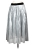 INC International Concepts 100% Polyester Metallic Silver Formal Skirt Size S (petite) - photo 2