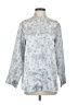 Inner Most 100% Polyester Print Silver Long Sleeve Blouse Size S - photo 1