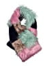 Topshop Pink Green Scarf One size - photo 1