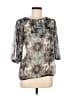 BCBGeneration Silver 3/4 Sleeve Blouse Size M - photo 1