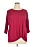 Charming Charlie Burgundy 3/4 Sleeve Top Size XL - photo 1