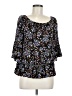 Fever 100% Rayon Black 3/4 Sleeve Blouse Size M - photo 1