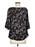Fever 100% Rayon Black 3/4 Sleeve Blouse Size M - photo 2