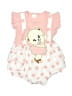 Unbranded Ivory Short Sleeve Onesie Size 9-12 mo - photo 1