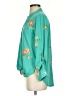 Fig and Flower Floral Teal 3/4 Sleeve Blouse Size S - photo 5