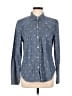 Gap 100% Cotton Polka Dots Blue Long Sleeve Button-Down Shirt Size M - photo 1