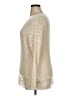 Venus 100% Acrylic Metallic Gold Pullover Sweater Size 14 - photo 5