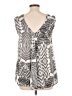 Nine 1 Eight 100% Polyester Silver Sleeveless Blouse Size L - photo 2