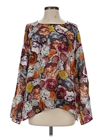 Acne Studios Long Sleeve Silk Top (view 1)