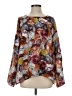 Acne Studios 100% Silk Floral Brown Burgundy Long Sleeve Silk Top Size EU 34 / US 4 - photo 1