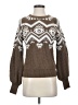 Francesca's Chevron-herringbone Brown Pullover Sweater Size S - photo 1