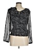 the general good 100% Polyester Black Long Sleeve Blouse Size M - photo 1