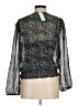 the general good 100% Polyester Black Long Sleeve Blouse Size M - photo 2