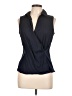 Talbots Black Blue Sleeveless Blouse Size 10 - photo 1