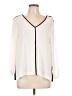 DKNY 100% Polyester Ivory Long Sleeve Blouse Size L - photo 1